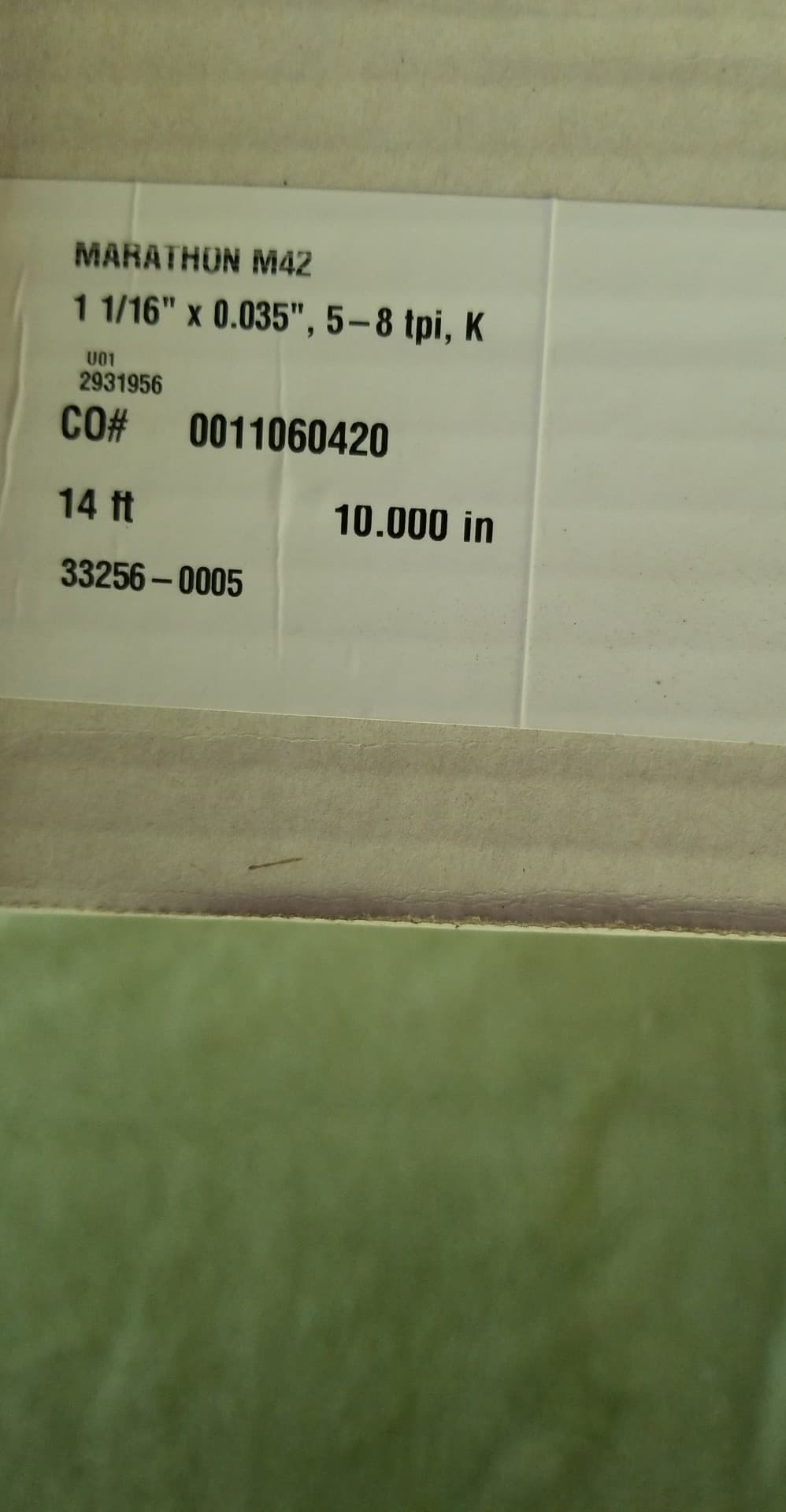 WIKUS MARATHON M42 METAL SAW BLADE 14' X 1 1/6" 5-8 TPI