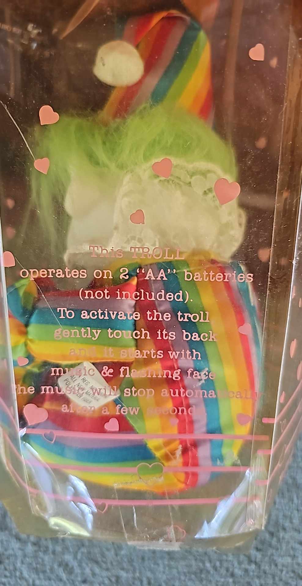 VINTAGE FAIRY TAIL TROLLS CLOWN W/ FLASHING FACE AND MUSIC